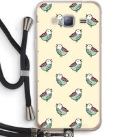 Vogeltjes: Samsung Galaxy J3 (2016) Transparant Hoesje met koord