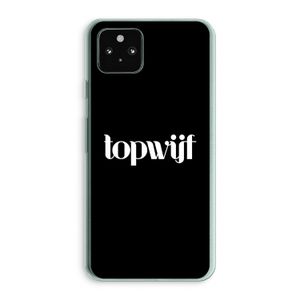 Topwijf Zwart: Google Pixel 5a 5G Transparant Hoesje