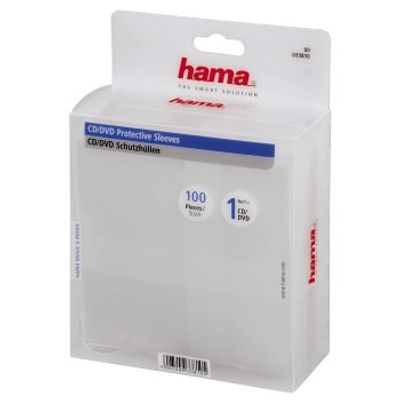 Hama CD/DVD Hoesjes 100 Pak Transparant