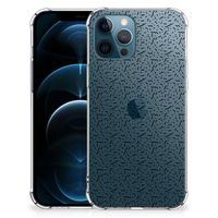 iPhone 12 | 12 Pro Doorzichtige Silicone Hoesje Stripes Dots - thumbnail