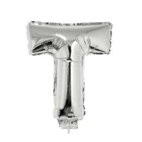 Opblaasbare letter ballons zilver 41 cm Opblaasbare letter ballons zilver 41 cm
