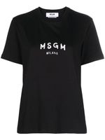 MSGM t-shirt en coton à logo imprimé - Noir - thumbnail