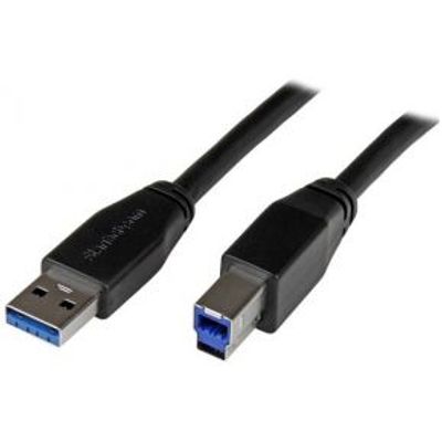 StarTech.com Actieve USB 3.0 USB-A naar USB-B kabel 5m USB 3.1 (Gen1) 5Gbps verlengkabel