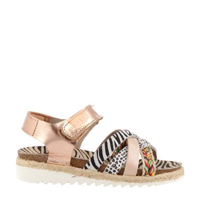 Red Rag 19260 leren sandalen roségoud/multi Red Rag 19260 leren sandalen roségoud/multi