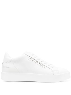 Philipp Plein baskets en cuir - Blanc