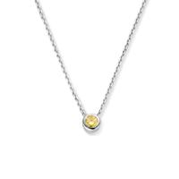 925 Zilveren Collier November Zirkonia Geboortesteen 41+4cm