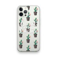 Cactus quote: iPhone 12 Pro Transparant Hoesje