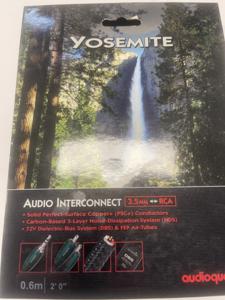 Audioquest Analoge Interlink Yosemite 2x RCA-3.5 0,6 meter lichtbeschadigde verpakking