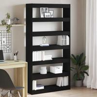 Boekenkast Zwart Bewerkt hout