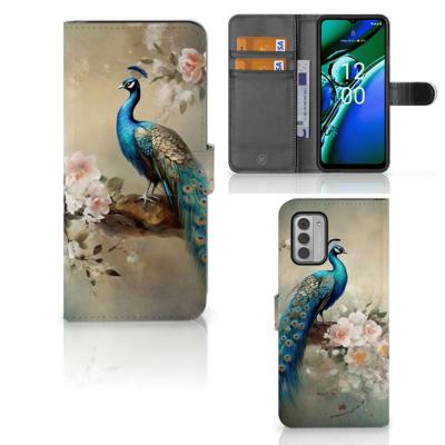 Telefoonhoesje | Met pasjeshouder | voor Nokia G42 Vintage Pauwen