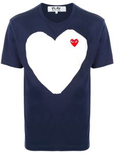 Comme Des Garçons Play t-shirt à logo imprimé - Bleu