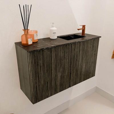 Toiletmeubel Mondiaz Joya Dlux | 70 cm | Meubelkleur Shadow | Faye wastafel Lava Wasbak Rechts | 1 kraangat