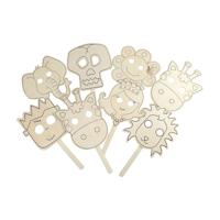 Creativ Company Versier je houten masker, 16st.