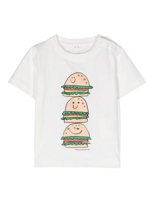 Stella McCartney Kids t-shirt Veggie Burger Stack - Blanc