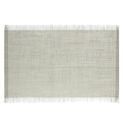 Secret de Gourmet Jute tafel placemat - lichtgrijs - 45 x 30 cm - Onderleggers - met rafels