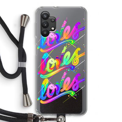 Loves: Samsung Galaxy A32 5G Transparant Hoesje met koord