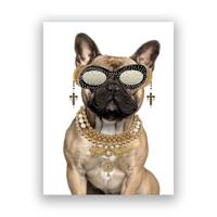 Glasschilderij - Hond - 60 x 80 cm