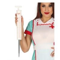 Zuster/dokter Injectie spuit XL - carnaval verkleed accessoire - 52 cm