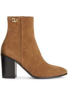 Giuseppe Zanotti bottes Enriette 80 mm en daim - Marron