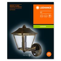 LEDVANCE ENDURA® CLASSIC TRADITIONAL ALU L 4058075206281 Buitenlamp met bewegingsmelder (wand) LED E27 Zwart, Goud - thumbnail