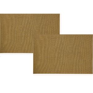 4x Rechthoekige placemats brons kunststof 45 x 30 cm