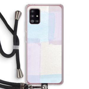 Square pastel: Samsung Galaxy A51 5G Transparant Hoesje met koord
