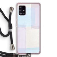 Square pastel: Samsung Galaxy A51 5G Transparant Hoesje met koord