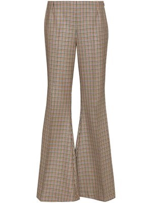 Stella McCartney pantalon évasé à motif pied-de-poule - Tons neutres