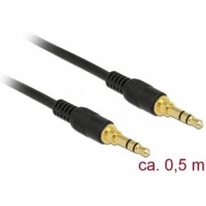 DeLOCK 85545 0.5m 3.5mm 3.5mm Zwart audio kabel