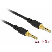 DeLOCK 85545 0.5m 3.5mm 3.5mm Zwart audio kabel - thumbnail