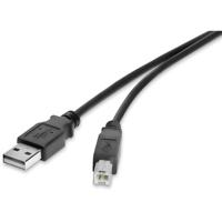 Renkforce USB-kabel USB 2.0 USB-A stekker, USB-B stekker 1.00 m Zwart Vergulde steekcontacten RF-4463070