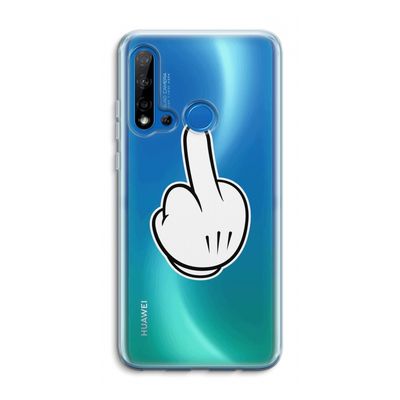 Middle finger black: Huawei P20 Lite (2019) Transparant Hoesje