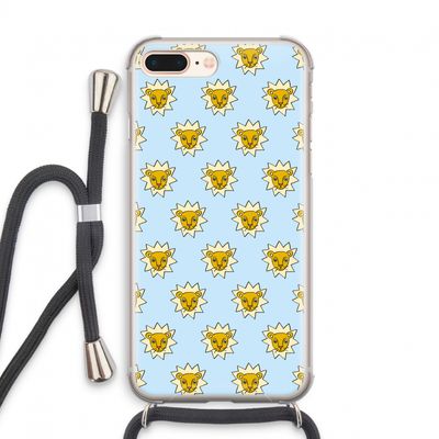 Leeuwenkoppen: iPhone 8 Plus Transparant Hoesje met koord