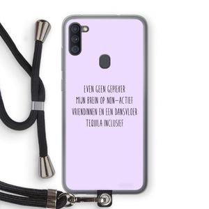 Tequila: Samsung Galaxy A11 Transparant Hoesje met koord