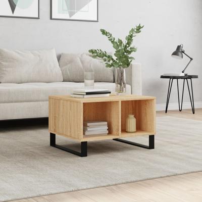 Salontafel 60x50x36,5 cm bewerkt hout sonoma eikenkleurig