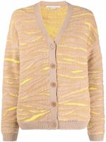 Stella McCartney cardigan à motif tigré - Tons neutres