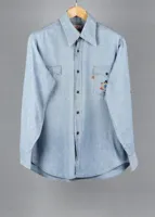Levi&apos;s Light Blue vintage denim shirt in size L for Unisex
