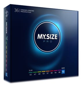 MySize PRO 72mm - Ruimere XXXXL Condooms 36 stuks