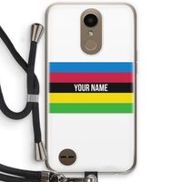 WK Wielrennen: LG K10 (2017) Transparant Hoesje met koord