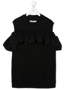 MM6 Maison Margiela Kids robe-sweat à épaules dénudées - Noir