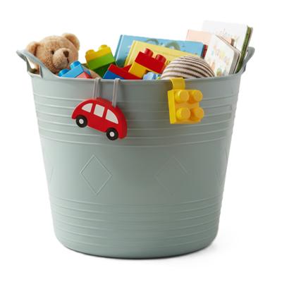 Storage solutions opbergmand - groen - 27 l - kunststof - 42 x 40 x 35 cm - met handvatten Storage solutions opbergmand - groen - 27 l - kunststof - 42 x 40 x 35 cm - met handvatten