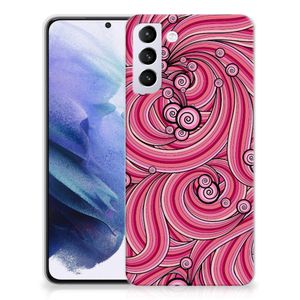 Samsung Galaxy S21 Plus Hoesje maken Swirl Pink