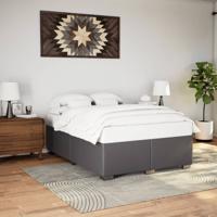 Bedframe kunstleer grijs 140x200 cm