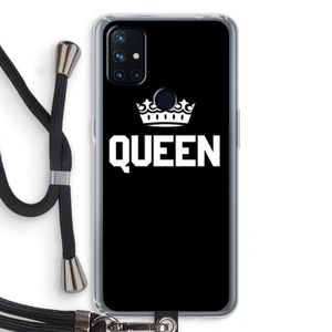 Queen zwart: OnePlus Nord N10 5G Transparant Hoesje met koord