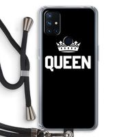 Queen zwart: OnePlus Nord N10 5G Transparant Hoesje met koord