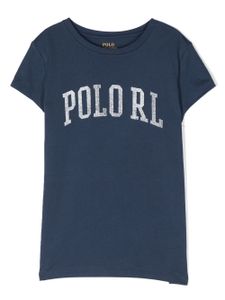 Ralph Lauren Kids t-shirt en coton à logo imprimé - Bleu