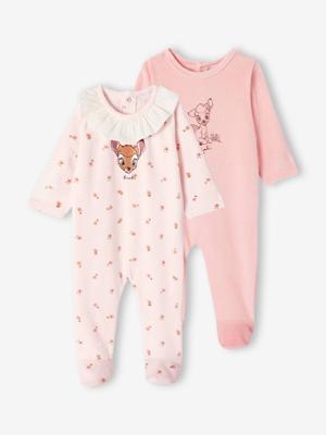 Set van 2 fluwelen slaappakjes voor baby's Disney® Bambi rozen