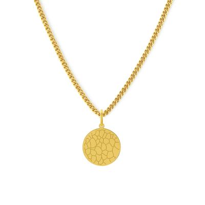 Gepersonaliseerde neusafdruk ketting - Stainless steel - Goud - 15 mm