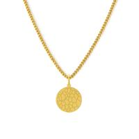 Gepersonaliseerde neusafdruk ketting - Stainless steel - Goud - 15 mm