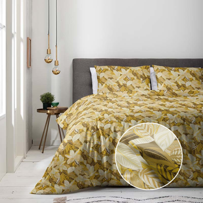 Dekbedovertrek Luna Autumn Leaves Natuur 200x200 Cm Luna Bedding - Dekbed-Discounter.nl